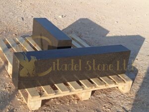 Basalt curb stones. Black curbing.