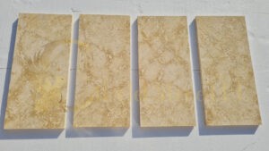 Yellow limestone slabs