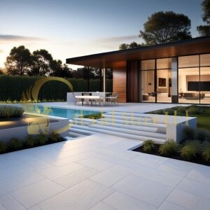 High-quality travertine pavers