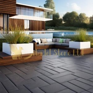 Natural stone beauty: Black basalt cobblestones for a unique hardscape