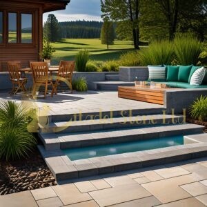 Citadel Stone Pavers in Phoenix, AZ Repurposed for Front Yard Landscaping