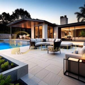 Precision-installed granite pavers enhancing curb appeal