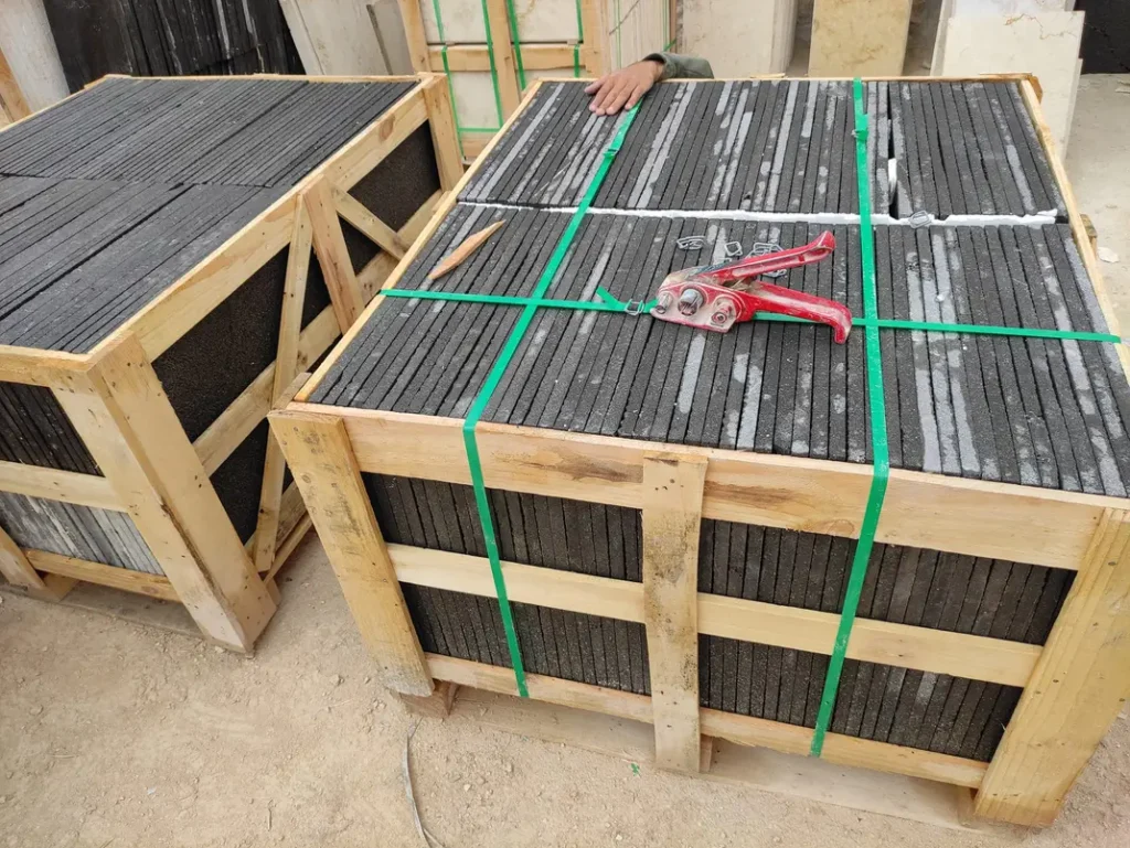Basalt pavers sized 60x30x2cm