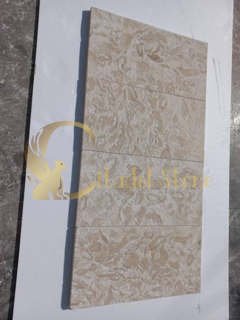 Seashell limestone pavers