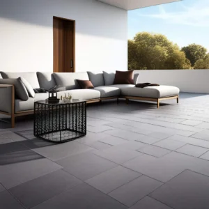 High end finish polished basalt tiles.