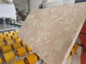 Chipped shell pavers after DIY repair