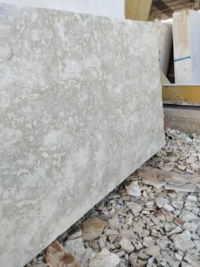 Honed Oyster Grey limestone tiles in an Austin corporate headquarters lobby.