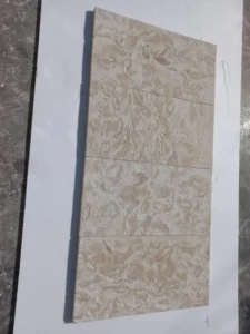 A photo of a chart showing the price range of Shellstone pavers per square foot