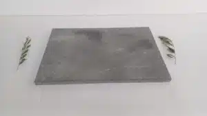 Basalt pavers retaining color over time.