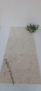 Limestone tiles installed with eco-adhesive