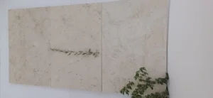 Limestone tiles in corridor