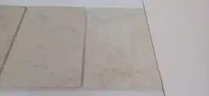 White limestone slab entryway floor