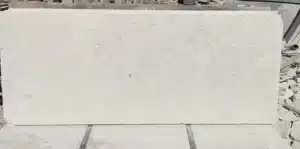 Modern walkway with white limestone pavers