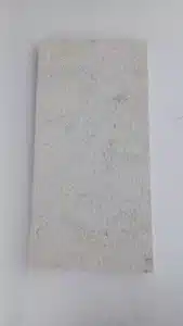 White limestone with teak wood wall