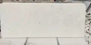 White polished limestone patio deck