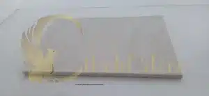 Curved path with Mediterranean limestone pavers