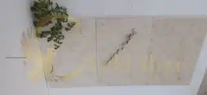 Furniture on a white limestone patio