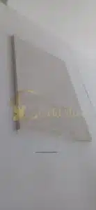 Limestone paver pathway with plants