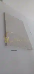 White limestone paver plaza