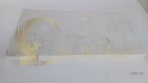 Expansive limestone paver patio with outdoor furniture and fire feature