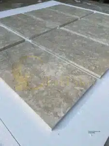 Limestone pavers in a cold climate setting