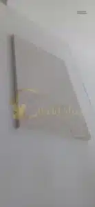 Limestone paver laying in progress