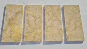 Limestone pavers shielded from frost