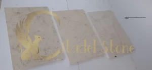 Elegant Limra limestone paver patio with outdoor furniture