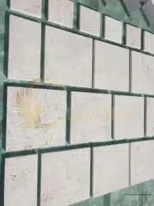 Water draining through permeable pavers