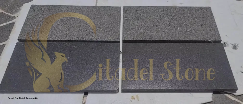 Basalt DuoFinish Paver patio