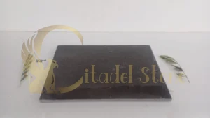 Basalt paver road with traffic