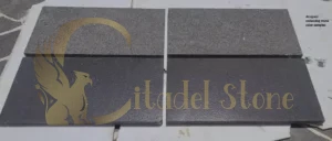 designer reviewing stone color samples