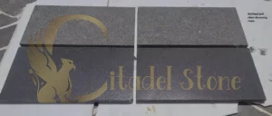 Architect and client discussing stone