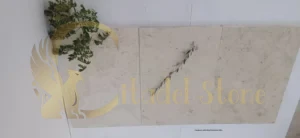 Designer selecting limestone tiles