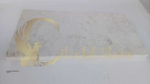 herringbone limestone floor in entryway