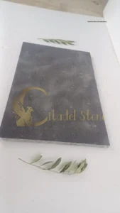 Reflective finish on basalt pavers