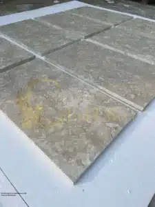 Porcelain pavers on seaside terrace with ocean view background