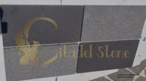 A visual grid of different basalt paver layout patterns