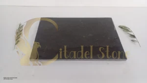 Elegant, matte honed basalt patio with minimalist design