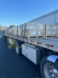 A small pallet of natural stone being delivered