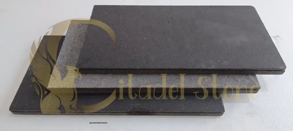 pavers with grooves.