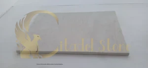 Close-up of the smooth, reflective surface of polished limestone