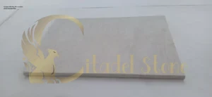 Sunlight reflecting off a seamless white limestone floor