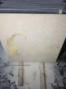 A close-up of a recently replaced paver blended seamlessly with the old