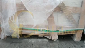 This image visually represents the material waste that occurs during installation.