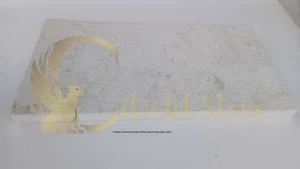 A modern, minimalist pool deck entirely made of white outdoor pavers