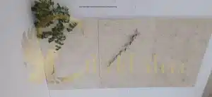 Large slab of White Pearl Limestone showing subtle grey veining