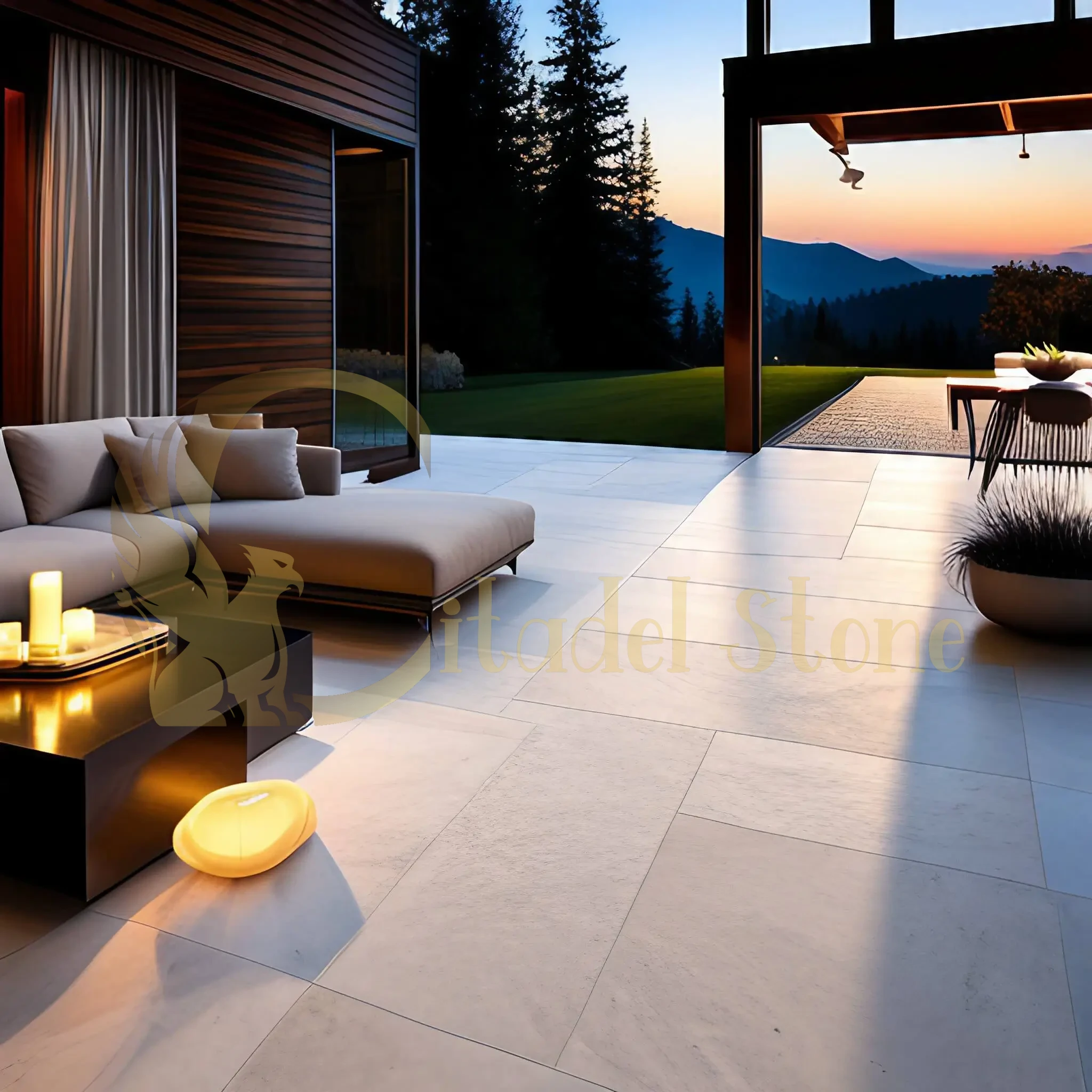 The Seamless Transition Using Large-Format Limestone Tiles to Unify Indoor and Outdoor Arizona Living Spaces