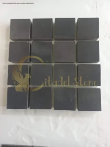 This provides a specific example of the larger-format "Belgian block" setts popular in US landscaping.