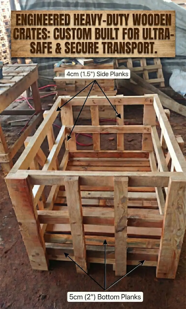 Citadel Stone Heavy-Duty Crates: Engineered for the safe delivery of our Limestone, granite, and basalt Pavers.